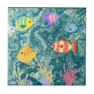 tropical fish tank aqarium ceramic tile