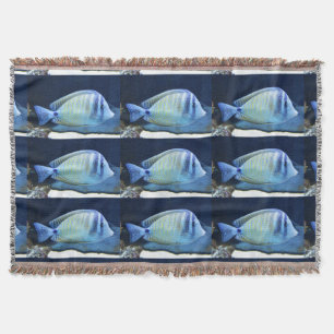 Tropical fish throw blanket