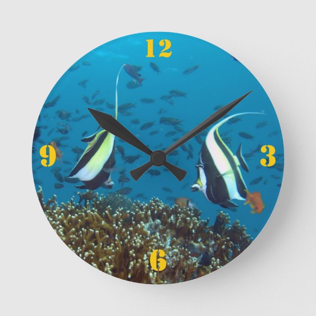 Tropical Fish Wall Clock (Front)