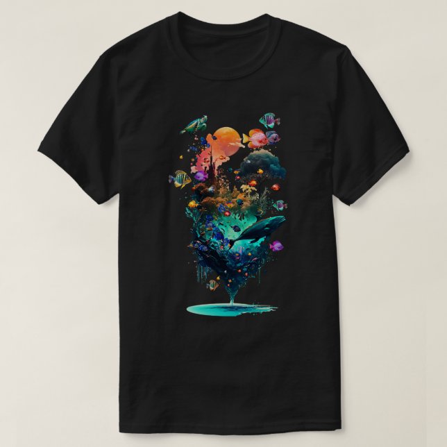 Tropical Fish World T-Shirt (Design Front)