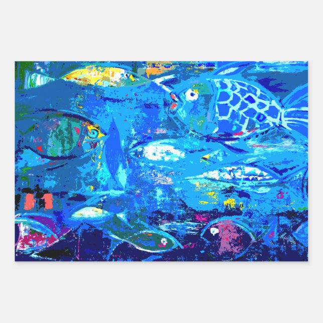Tropical Fish Wrapping Paper (Front 3)