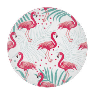 Tropical flamingo and leaves, summer pattern. cutting board