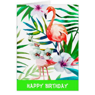 Tropical flamingo art