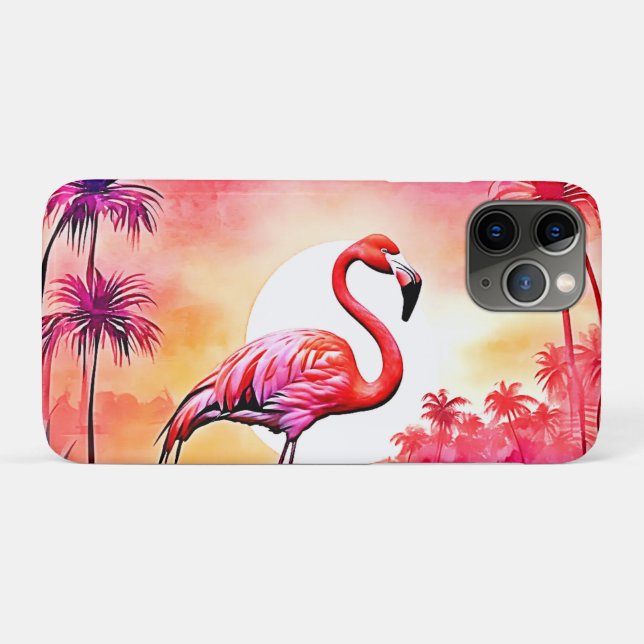 Tropical Flamingo Art Case-Mate iPhone Case (Back (Horizontal))