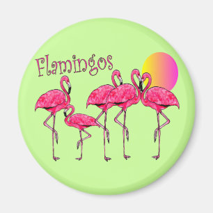 Tropical Flamingo Art Gifts Magnet