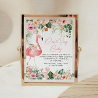 Tropical Flamingo Baby Shower Don't Say Baby