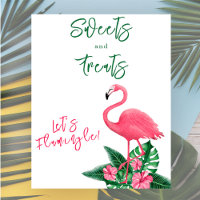 Tropical flamingo baby shower Sweets and treats