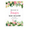 Tropical Flamingo Baby Shower Welcome Poster