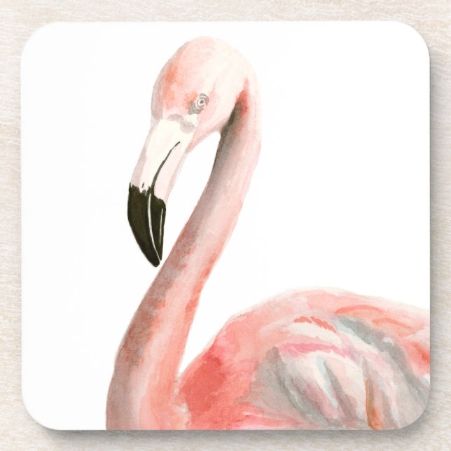 Tropical Flamingo Bird Coaster (Front)
