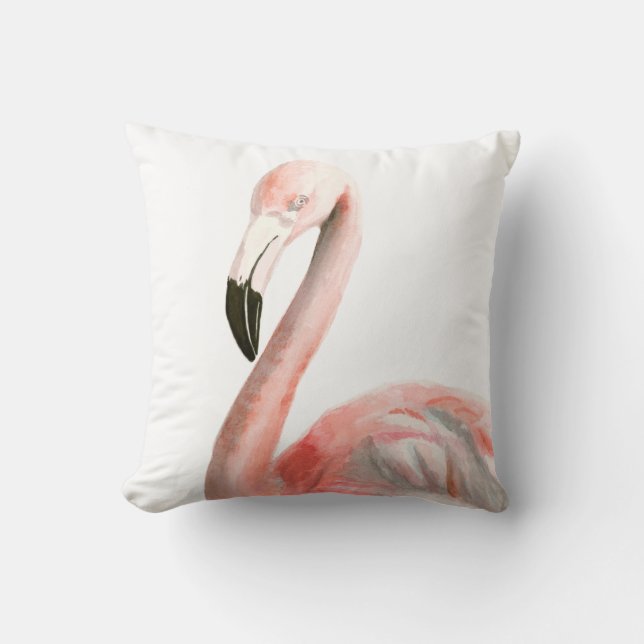 Tropical Flamingo Bird Cushion (Front)