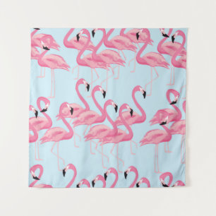 Tropical flamingo bird seamless pattern background tapestry