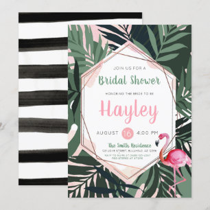Tropical Flamingo Bridal Shower Invitation
