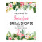 Tropical Flamingo Bridal Shower Welcome Poster