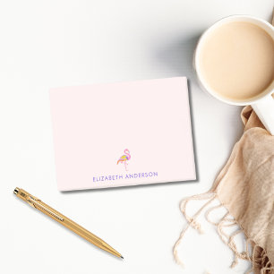 Tropical Flamingo Bright Neon Personalised Post-it Notes