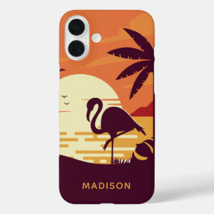 Tropical Flamingo custom name phone cases