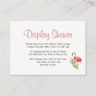 Tropical Flamingo Display Baby Shower Insert