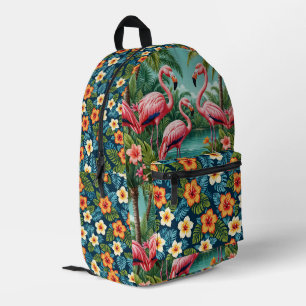Tropical Flamingo Hawaiian Vacation Backpack