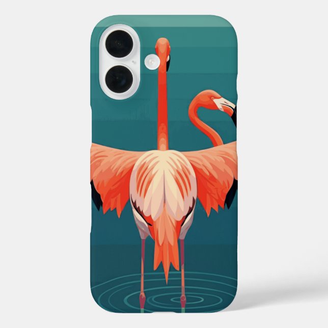 Tropical Flamingo Lagoon Case-Mate iPhone Case (Back)