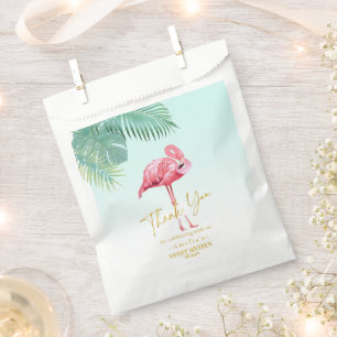 Tropical Flamingo Palms Sweet 16 Thank You ID922 Favour Bag