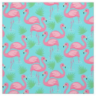 Tropical Flamingo Paradise Whimsical Pink Flamingo Fabric