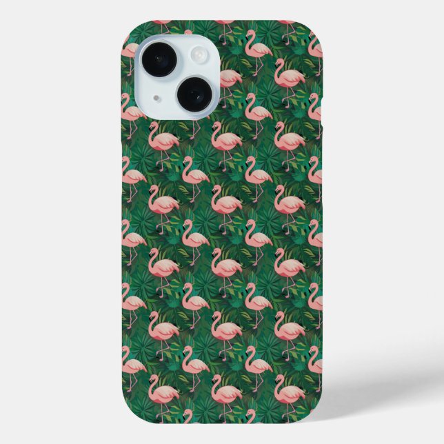 Tropical Flamingo Pattern Phone Case (Back)