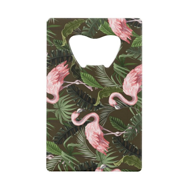 Tropical Flamingo Pattern: Vintage Leaves (Front)