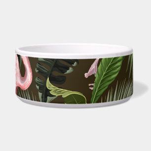 Tropical Flamingo Pattern: Vintage Leaves