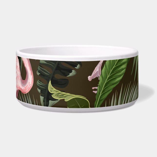 Tropical Flamingo Pattern: Vintage Leaves (Front)