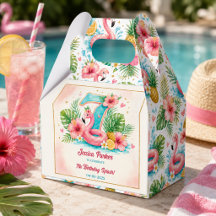 Tropical Flamingo Pool Party 7th Birthday Splash