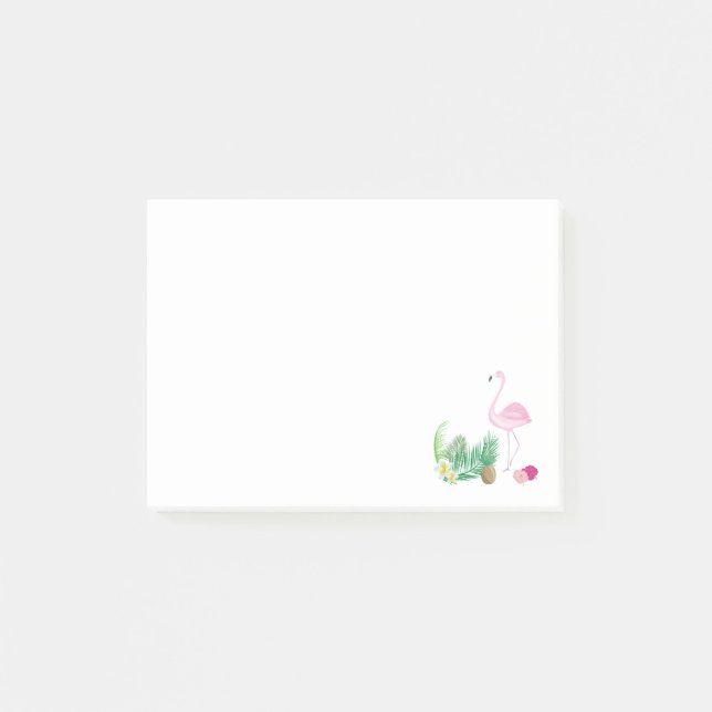 Tropical Flamingo Post-It Notes (Front)