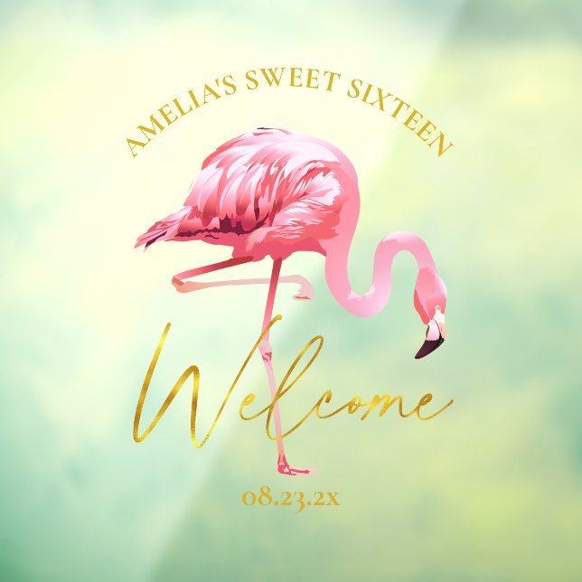 Tropical Flamingo Sweet 16 Welcome ID922 (Sheet 3)