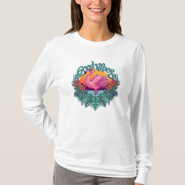 Tropical Flamingo T-Shirt (Front)