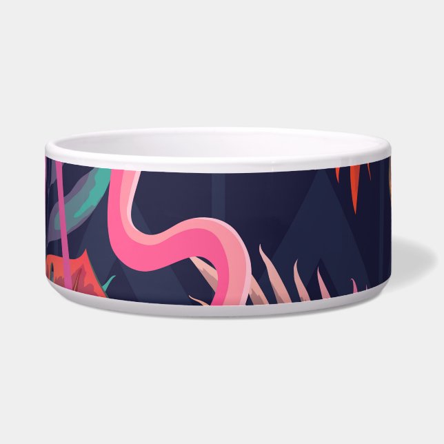Tropical flamingo: vintage palm pattern. (Front)