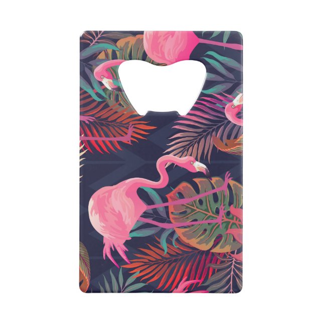 Tropical flamingo: vintage palm pattern. (Front)