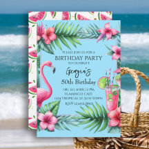 Tropical Flamingo Watermelon Birthday Party