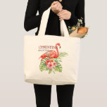 Tropical Flamingo Wedding Bridesmaid Large Tote Bag<br><div class="desc">Tropical Flamingo Wedding Bridesmaid Large Tote Bag</div>
