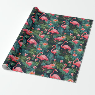 Tropical Flamingo Wrapping Paper