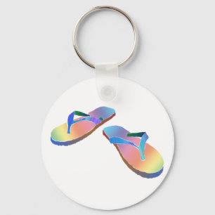 Tropical Flip Flops 2 Key Ring