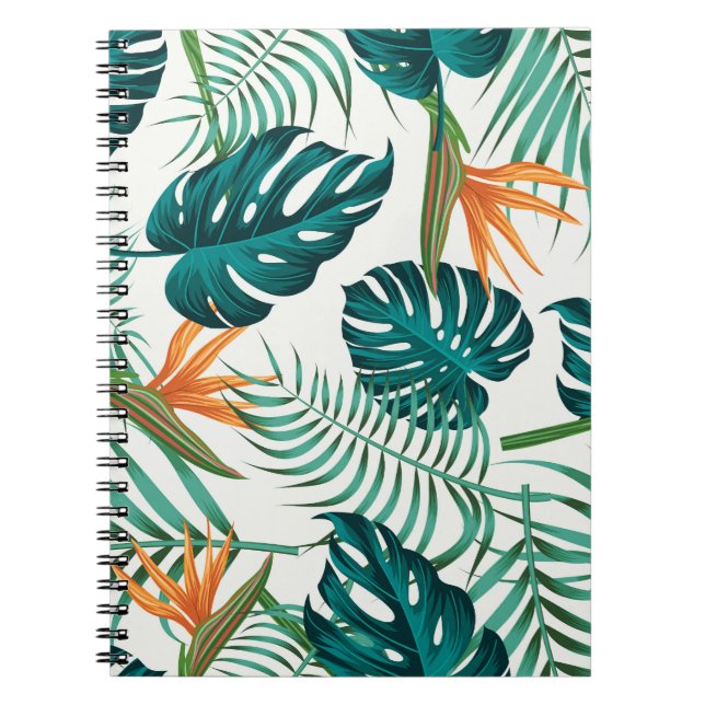 Tropical Flora: Floral Seamless Design Notebook (Front)