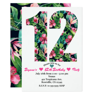 12th Birthday Invitations Zazzle Au