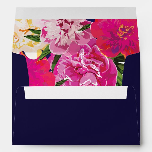 Tropical Floral and Gold Envelopes (Back (Bottom))