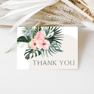 Tropical Floral Arch Thank You Card