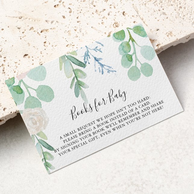 Tropical Floral Baby Shower Book Request Enclosure Card (Creator Uploaded)