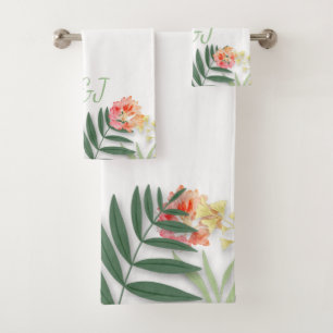 Tropical Floral  Bath Towel Set