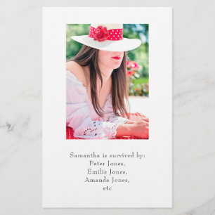 Tropical Floral Beach Celebration of Life Flyer