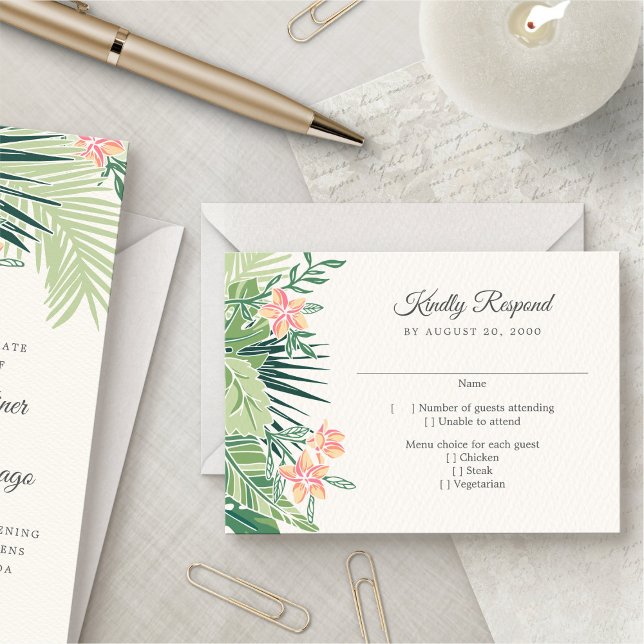 Tropical Floral Beach RSVP (Creator Uploaded)