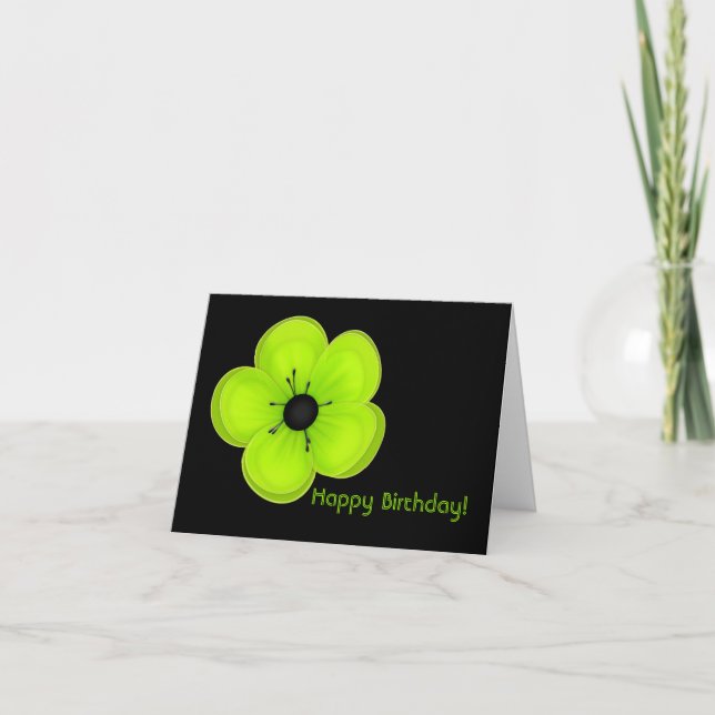 Tropical Floral Birthday Card (Front)