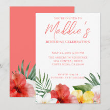 Tropical Floral Birthday