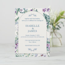 Tropical Floral Botanical Wedding Personalised