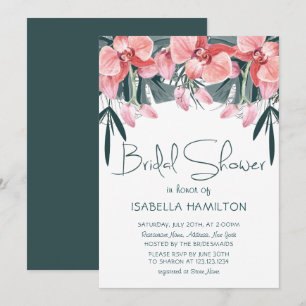 Tropical Floral Bridal Shower Invitation